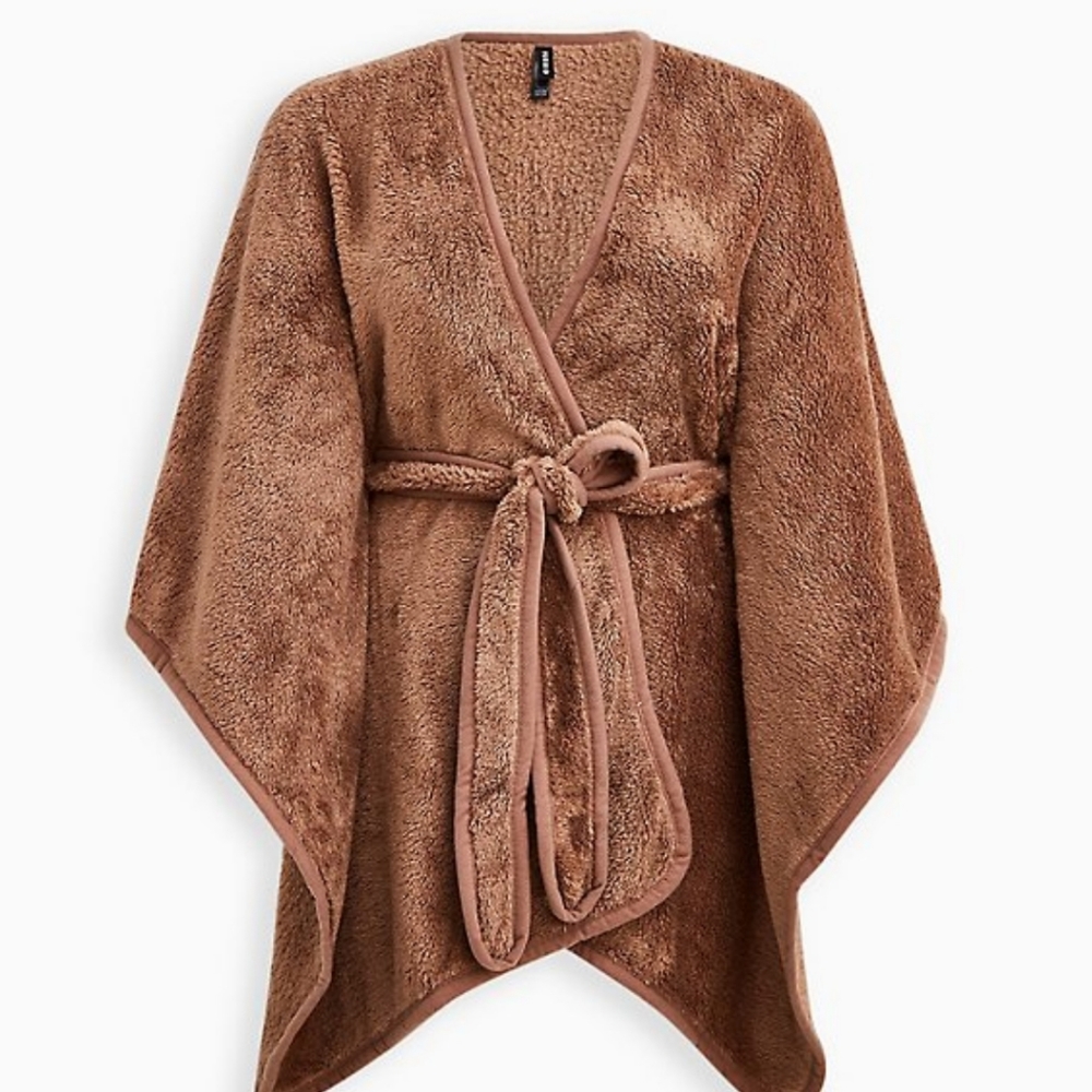Torrid Belted Ruana - Cozy Teddy Knit